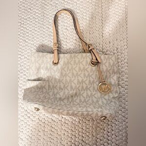 Michael Kors Cream Monogram Tote